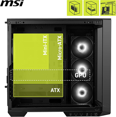 Компьютерный корпус MSI MAG PANO 100R PZ Black (MAG PANO 100R PZ)