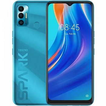 Смартфон Tecno Spark 7, 4/64GB, Morpheus Blue (KF6N/64GB/MORPHEUS BLUE)