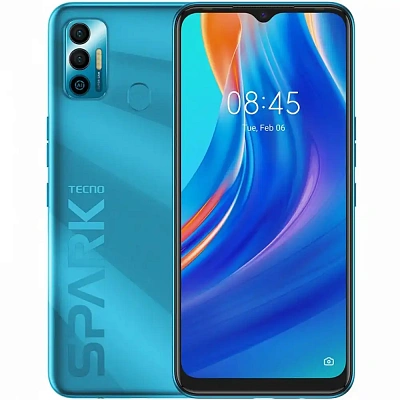Смартфон Tecno Spark 7, 4/64GB, Morpheus Blue (KF6N/64GB/MORPHEUS BLUE)