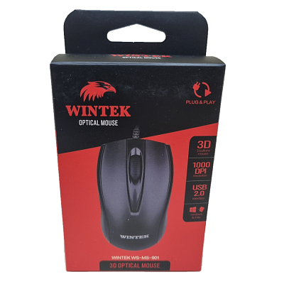 Мышь Wintek WS-MS-901, USB, чёрная (WS-MS-901)