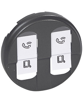 Legrand 067952 CLN2 Накл. розетки 2хRJ45 Граф (067952)