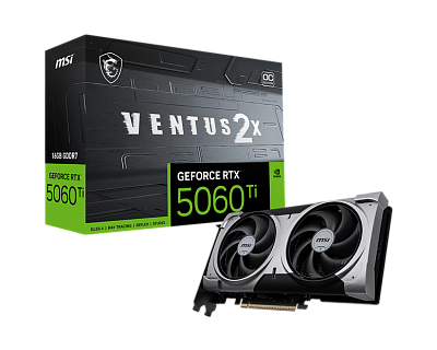 Видеокарта MSI GeForce RTX 5060 Ti 16G VENTUS 2X OC PLUS (G506T-16V2CP)