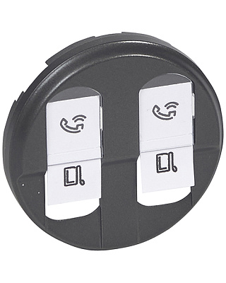 Legrand 067952 CLN2 Накл. розетки 2хRJ45 Граф (067952)
