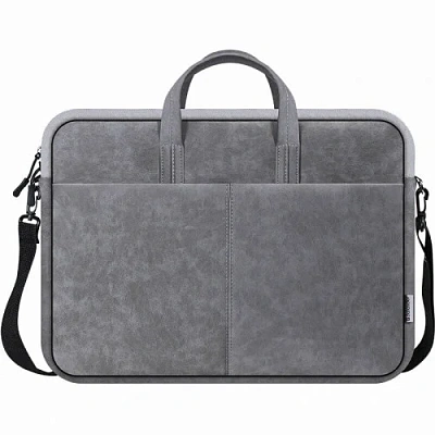 Сумка для ноутбука 15.6" Defender Solid, Grey, экокожа (26088)