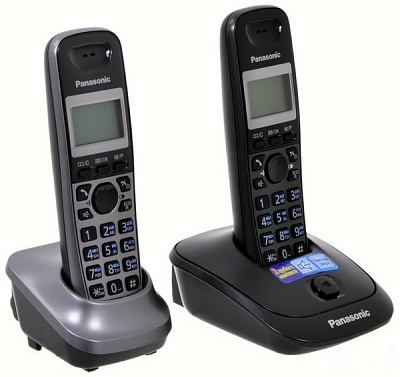 Радиотелефон PANASONIC KX-TG2512RU2 темно-серый  (KX-TG2512RU2)