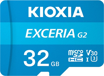 Карта памяти Micro SD Kioxia Exceria G2 10 UHS-I U3 V30 32 ГБ LMEX2L032GG2 (LMEX2L032GG2)