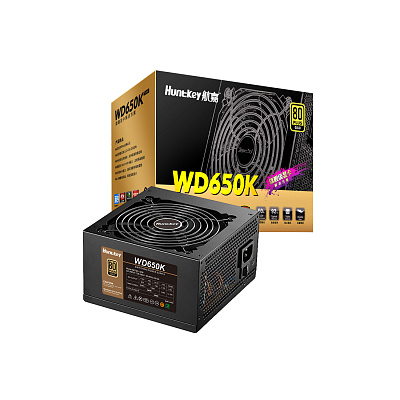 Блок питания ATX 650W Huntkey WD650K, Gold PCI-E (WD650K)