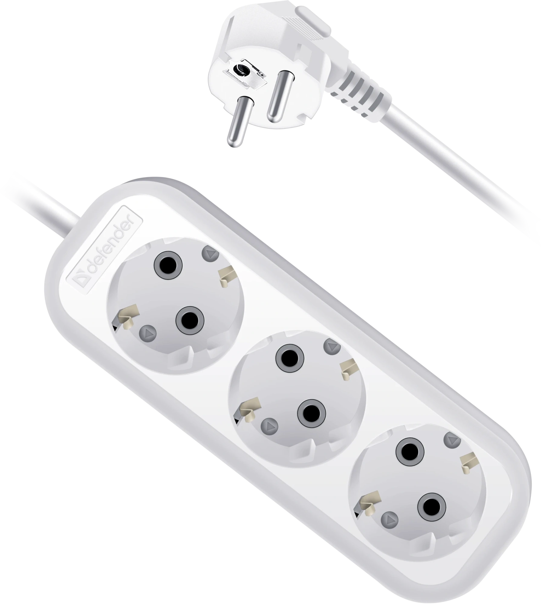 Удлинитель с заземлением Defender R330 16 А, 10 м, 3 розетки, белый (99369) Удлинитель с заземлением Defender R330 16 А, 10 м, 3 розетки, белый (99369)
