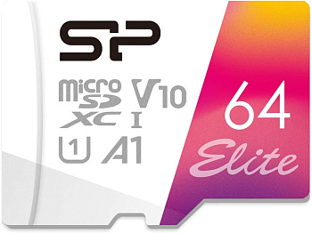 Карта памяти microSDXC  64GB, Silicon Power, Class 10 + adapter (SP064GBSTXBV1V20SP)