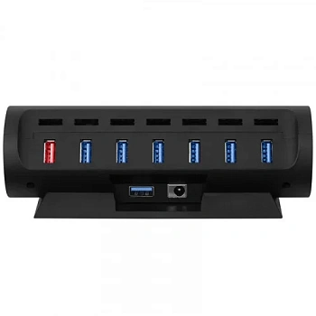 Хаб USB 6-port USB 3.0 + 2 A Streamplify HUB CTRL 7, Black (HUB CTRL 7)