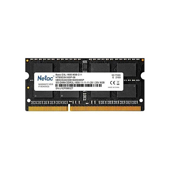 Оперативная память для ноутбука Netac NTBSD3N16SP-08 DDR3 8GB  (NTBSD3N16SP-08)