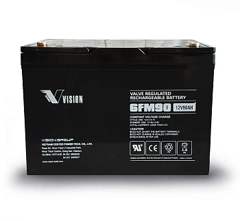 Аккумулятор для ИБП Vision c емкостью 12В 90Ач (6FM90E-X 12V90AH)