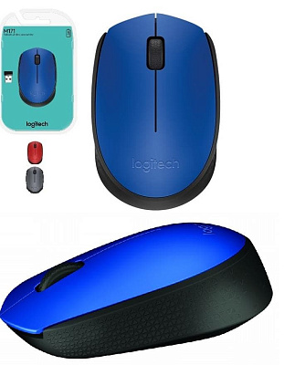 Компьютерная мышь   Logitech беспроводная M171 Blue (910-004640)
