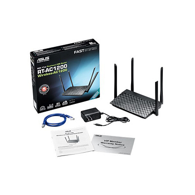 Маршрутизатор с беспроводной точкой доступа ASUS RT-AC1200 (90IG0550-BM3400)