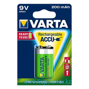  Аккумулятор Varta E-Block 9V HR9V, 200mAh, NiMH, 1шт (56722)