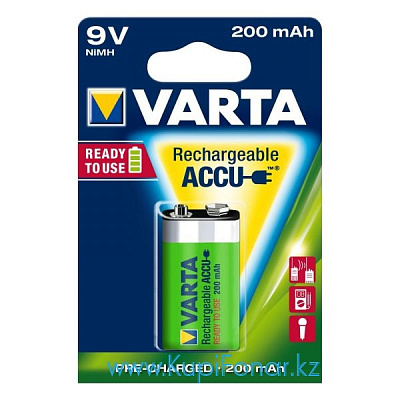  Аккумулятор Varta E-Block 9V HR9V, 200mAh, NiMH, 1шт (56722)
