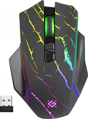 Мышь беспроводная игровая Defender Uran GM-503, RGB (52503)