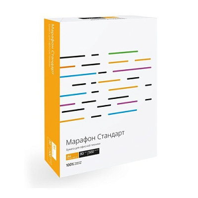 Бумага Марафон Стандарт A4 80g (500л, 5пач/кор) (450L90649)