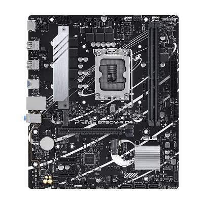 Материнская плата ASUS PRIME B760M-R D4, LGA1700 mATX (PRIME B760M-R D4)