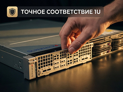 Заглушка Supermicro 1U I/O Shield for X10 and X9 Server (MCP-260-00078-0N)