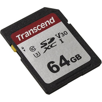 Карта памяти SD 64GB Class 10 U3 Transcend TS64GSDC300S (TS64GSDC300S)