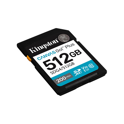 Карта памяти SD, Kingston Canvas Go! Plus, 512GB, Class 10 (SDG4/512GB)