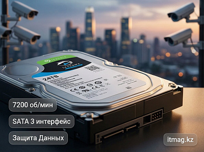 Жесткий диск для видеонаблюдения с искусственным интеллектом 24Tb Seagate SkyHawk AI Survelilance SATA3 3.5" (ST24000VE002)