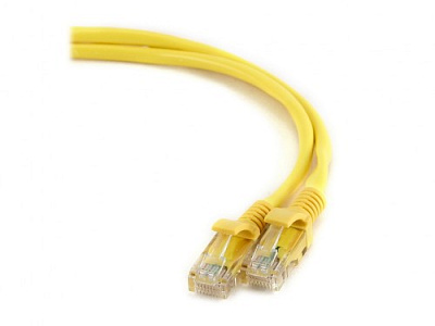 Патч-корд UTP Cablexpert PP6U-1M/Y  кат.6, 1м, литой, многожильный (жёлтый) (PP6U-1M/Y)
