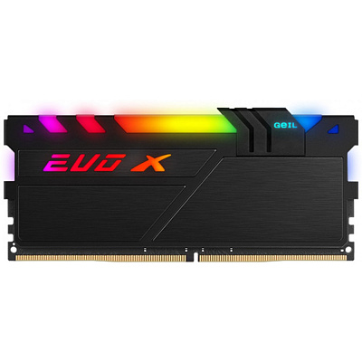 Оперативная память  16GB GEIL 3200MHz DDR4 PC4-25600 3200MHz EVO X II Black с RGB  (GEXSB416GB3200C16BSC ) (GEXSB416GB3200C16BSC)