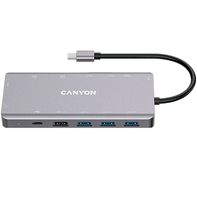 USB-хаб Canyon DS-12 13in1 4k USB-C Dark Grey (CNS-TDS12)