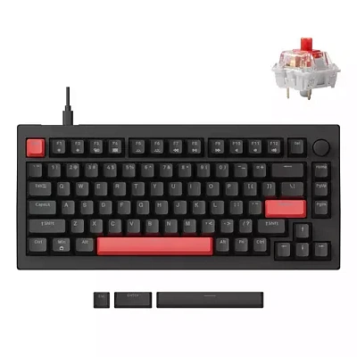 Клавиатура механическая Lemokey  X4 84Key, Keychron Red, черный (Lemokey X4, Keychron Red)