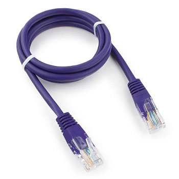 Патч-корд Cablexpert PP12-1M/V, 1m, UTP 5e-Cat, фиолетовый (PP12-1M/V)