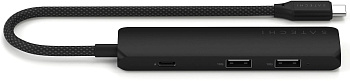 USB-хаб Satechi 4-in-1 USB-C Slim Multiport Adapter 4K - Black (ST-P4SK)