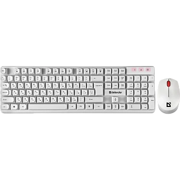 Клавиатура Defender Milan C-992, White, + мышь, (45994)