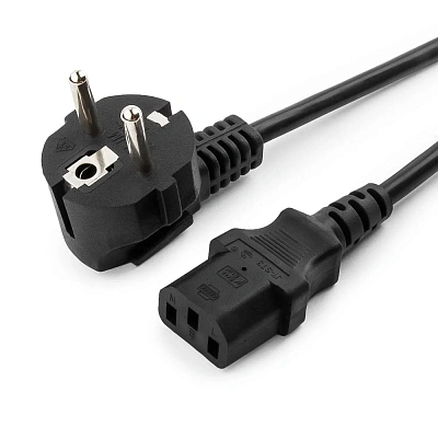 Кабель питания Cablexpert PC-186, 1.8м, Schuko- C13, черный, с заземлением, 6А (PC-186)