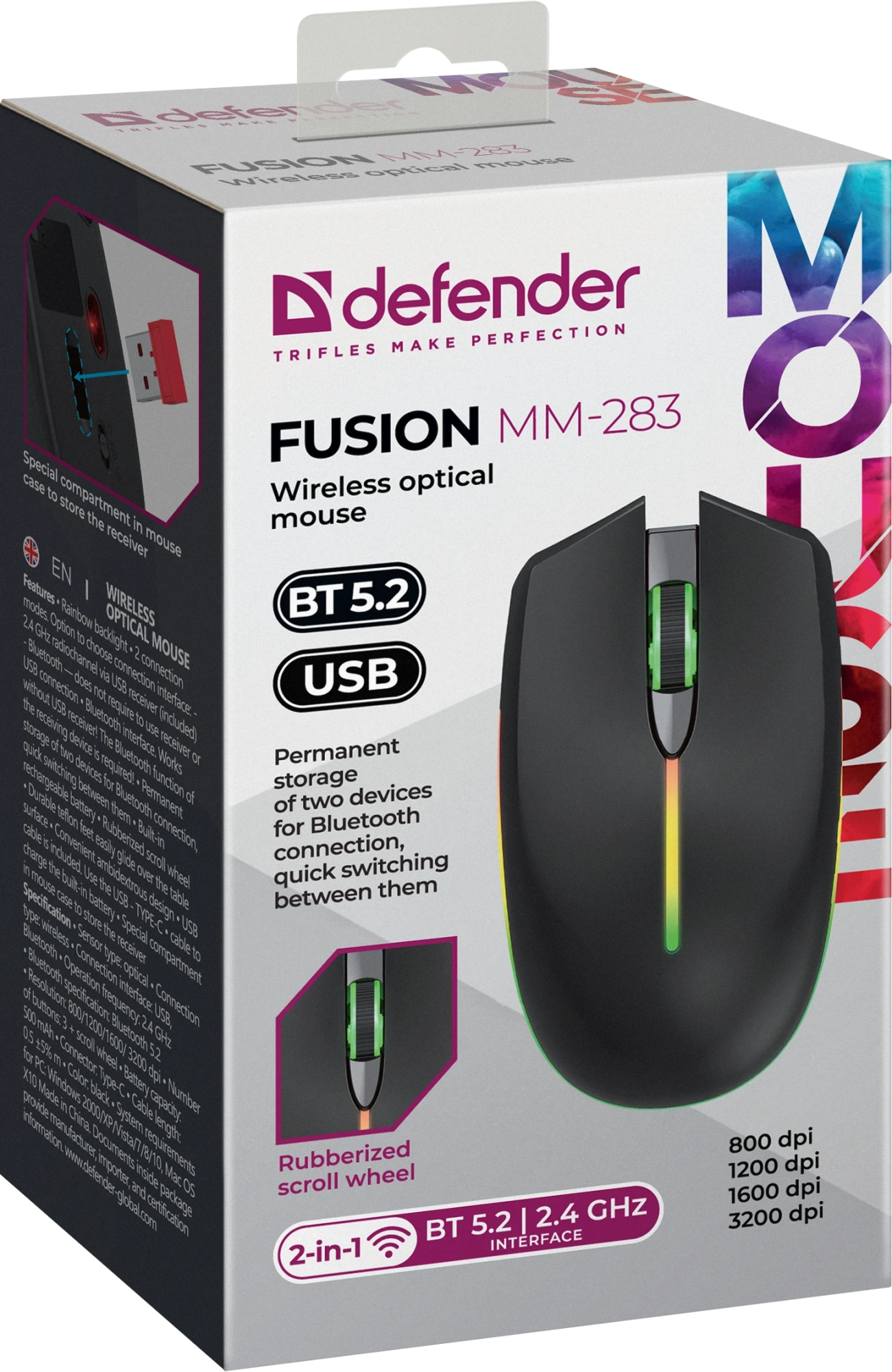 Мышь Defender Fusion MM-283, Black (52283)