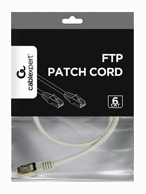 Патч-корд FTP Cablexpert, кат. 6, 0.5м, серый (PP6-0.5M)