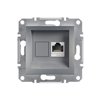 Розетка компьютерная SE EPH4700162 Asfora RJ45 кат.6e механизм сталь (EPH4700162)