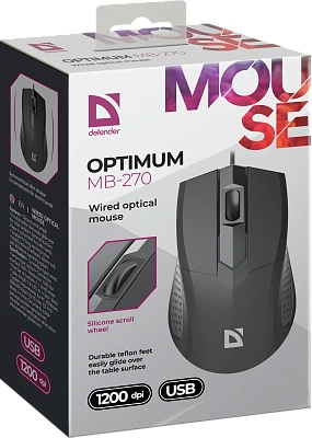 Мышь Defender Optimum MB-270 Black (52271)