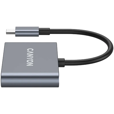 USB-хаб Canyon DS-3 3in1 USB-C Dark Grey (CNS-TDS3)