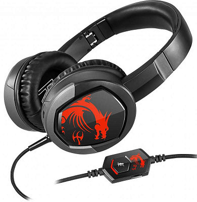 Гарнитура MSI Immerse GH30 Gaming, 1.5m, Black-Red (IMMERSE GH30 GAMING)
