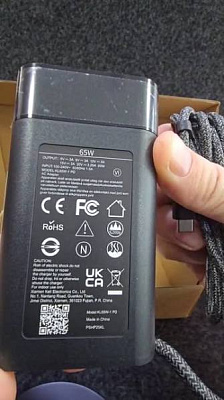 Зарядное устройство для ноутбука USB-C, 65W (KL65W-1) 