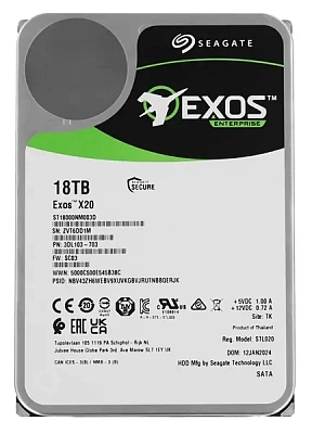 Корпоративный жесткий диск 18Tb Seagate EXOS X20 SATA3 3.5" (ST18000NM003D)