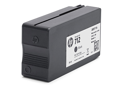 Картридж струйный HP DesignJet 712, 80 мл, Черный/Black (3ED71A)
