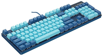 Клавиатура Rapoo V500Pro, Gaming, Cyan-Blue, USB, Backlight (19882/12279)