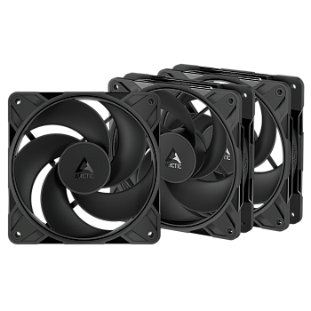 Кулер для корпуса ARCTIC P12 Pro Reverse 3 Pack, Black (ACFAN00332A)