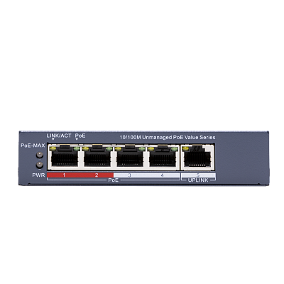 Коммутатор Hikvision DS-3E0105P-E/M(C) PoE  (DS-3E0105P-E/M(C))