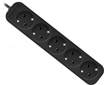 Удлинитель DEFENDER с заземлением M518 1.8 м, 5 розеток (99329) Удлинитель DEFENDER с заземлением M518 1.8 м, 5 розеток (99329)