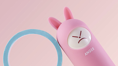 Пауэрбанк Rombica NEO Rabbit Anger, 5000mAh - Pink (NR-005A)