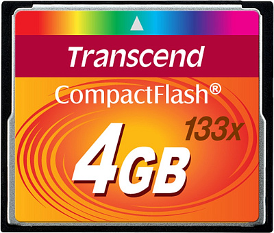 Карта памяти Flash Transcend TS4GCF133, Compact Flash 4GB 133x (TS4GCF133)
